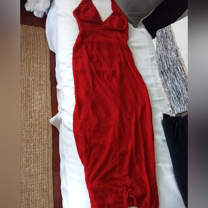 Sean Collection... Totally Beaded Red Gorgeous...Size M Long Gown
